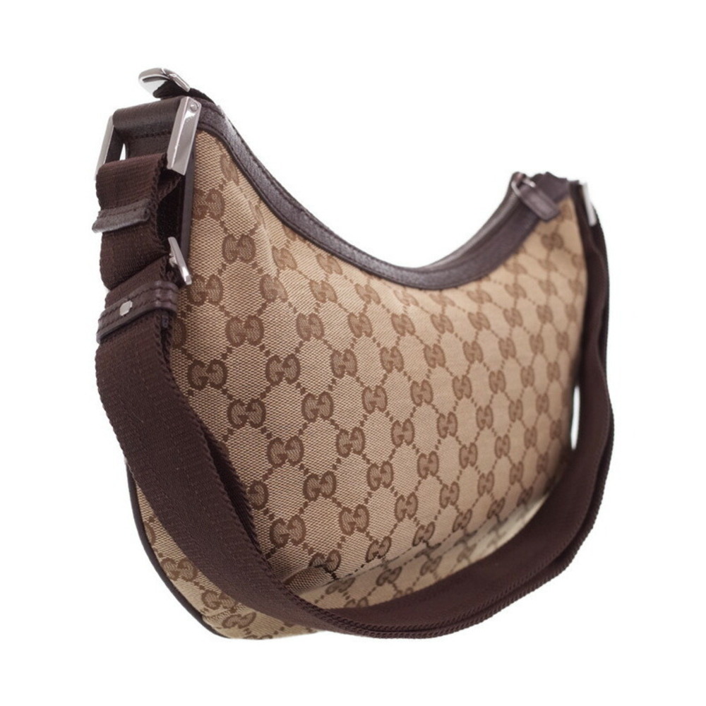 Gucci hobo Canvas bag moon GG Bag Messenger half Brown